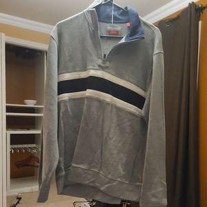 Grey Sweater with center stipe